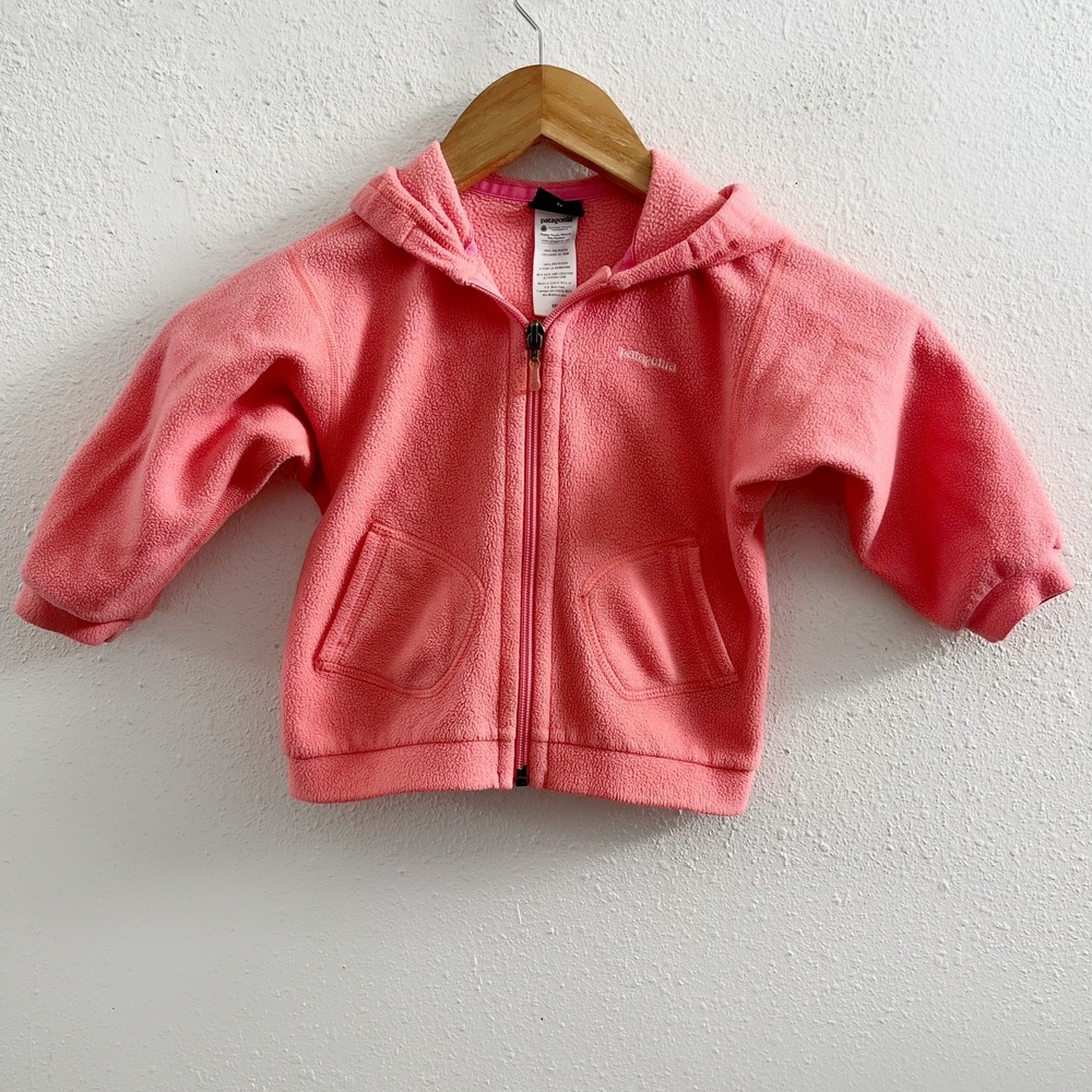 PATAGONIA Baby Synchilla Hooded Cardigan Size 6 Months